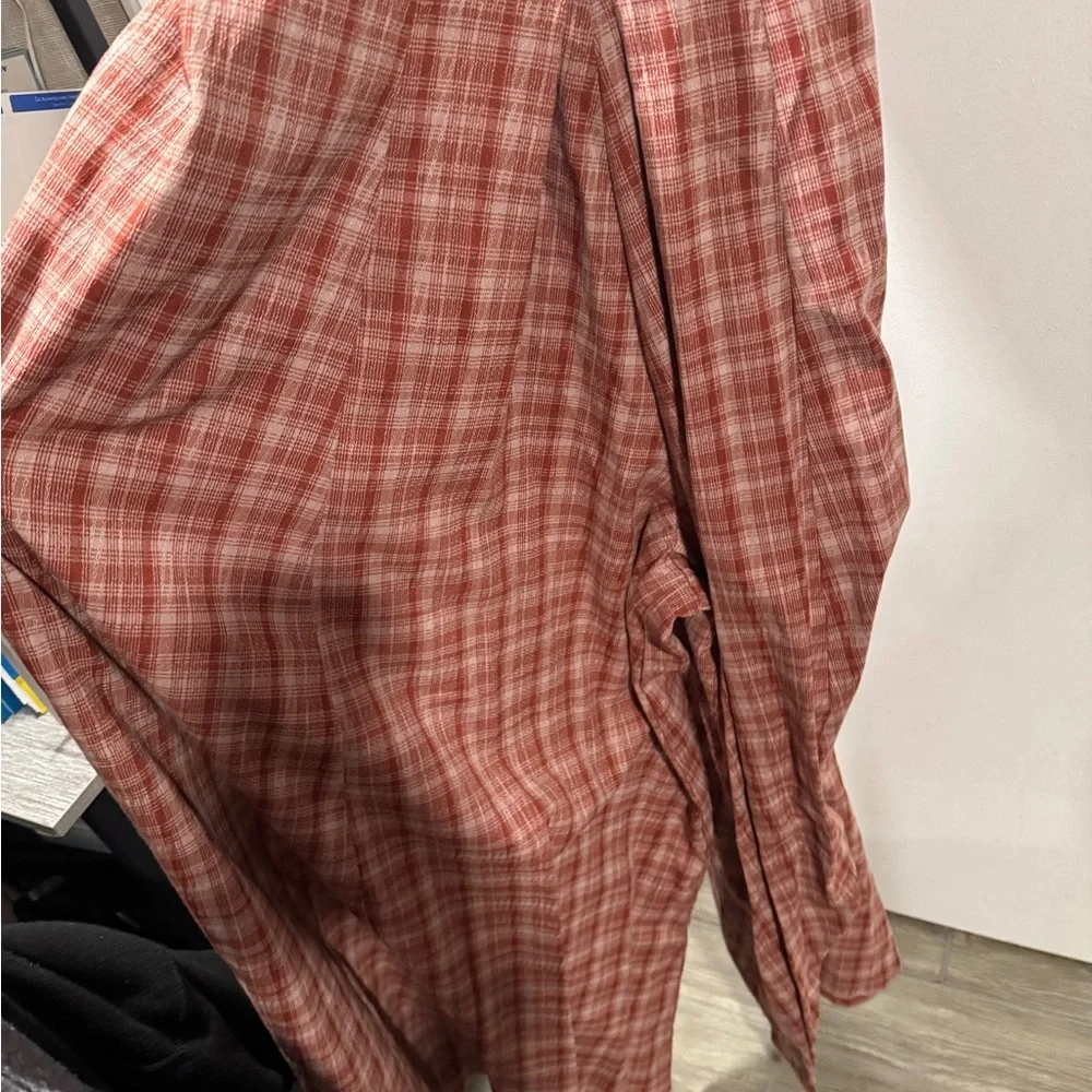 Free People Plaid Jumpsuit in Red and Pink - Picture 6 of 9